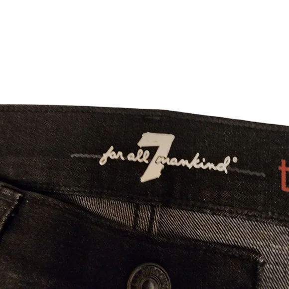 7 For All Man Kind Men's The Straight Black Slim Jeans 31 - Picture 14 of 16